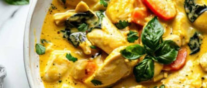 gezonde Thaise curry met kokosmelk